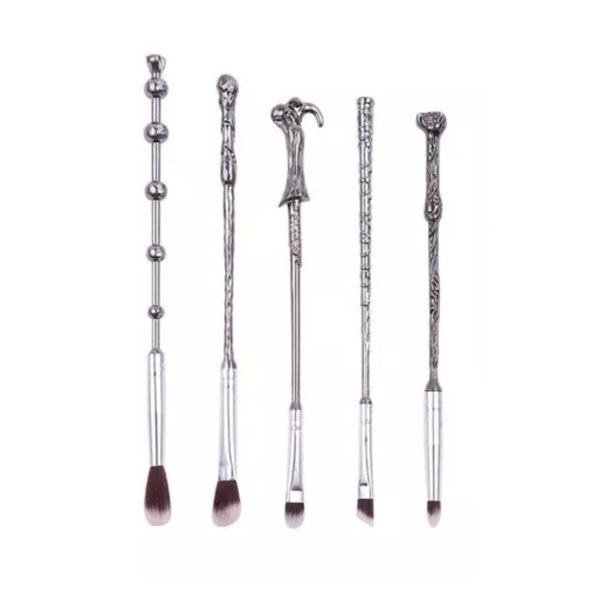 Set De 5 Brochas Harry Potter Para Ojo 5 Pzs, Color Plata