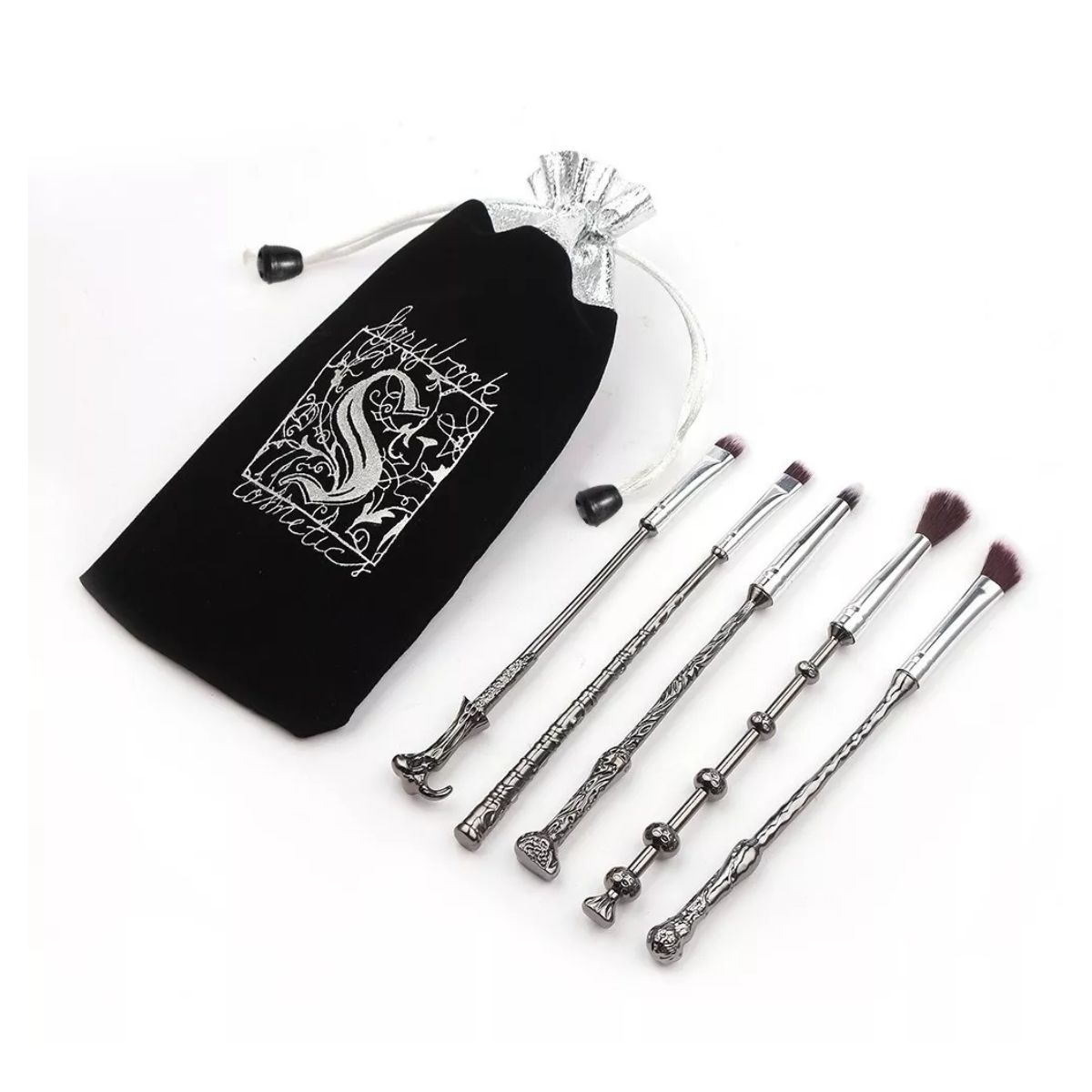 Set De 5 Brochas Harry Potter Para Ojo 5 Pzs, Color Plata