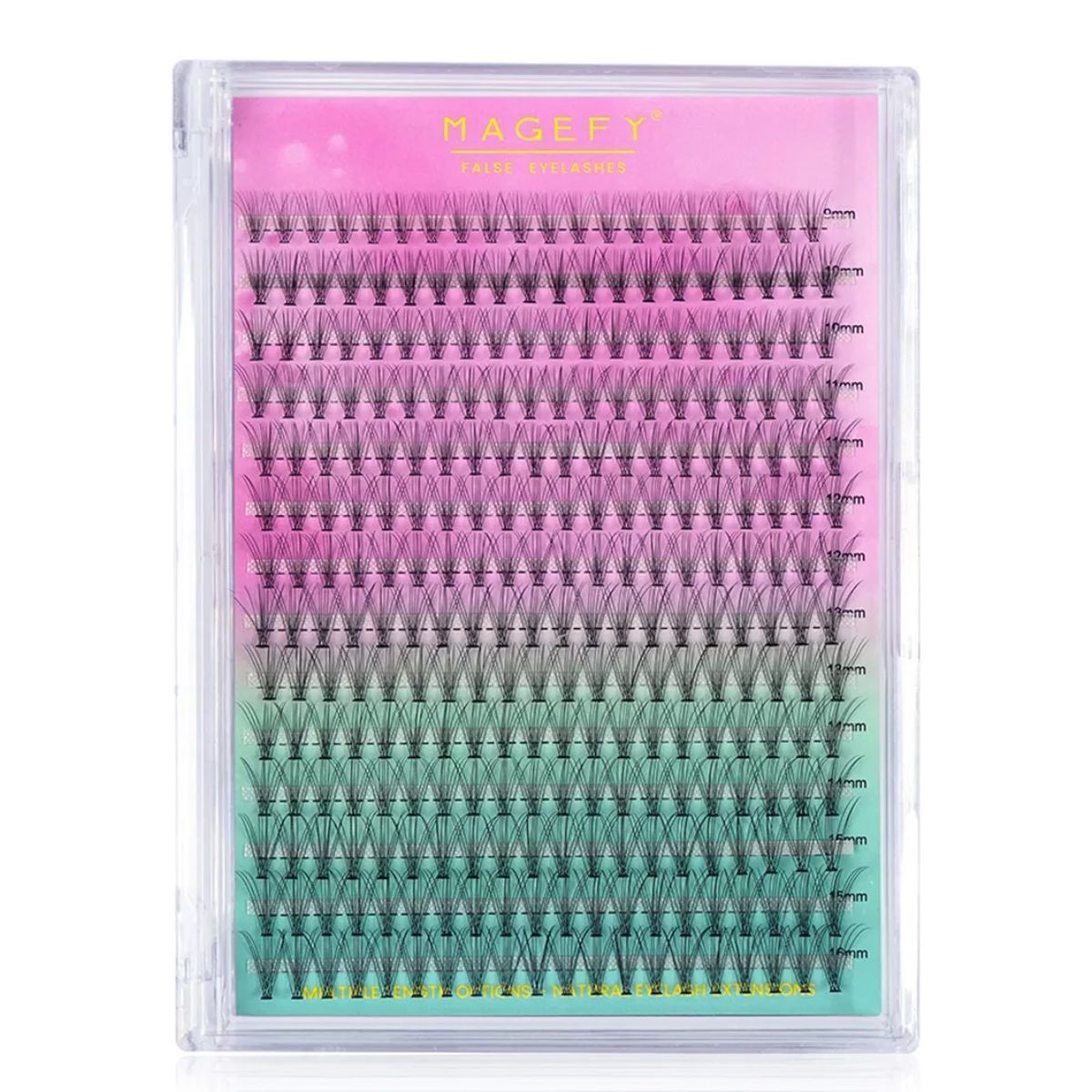 Blister Extensiones Pestañas Mink Mixto 280 Racimos estilo 1