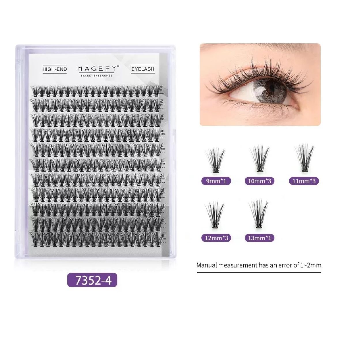 Blister Extensiones Pestañas Mink Mixto 10p 20p 30p BLANCO