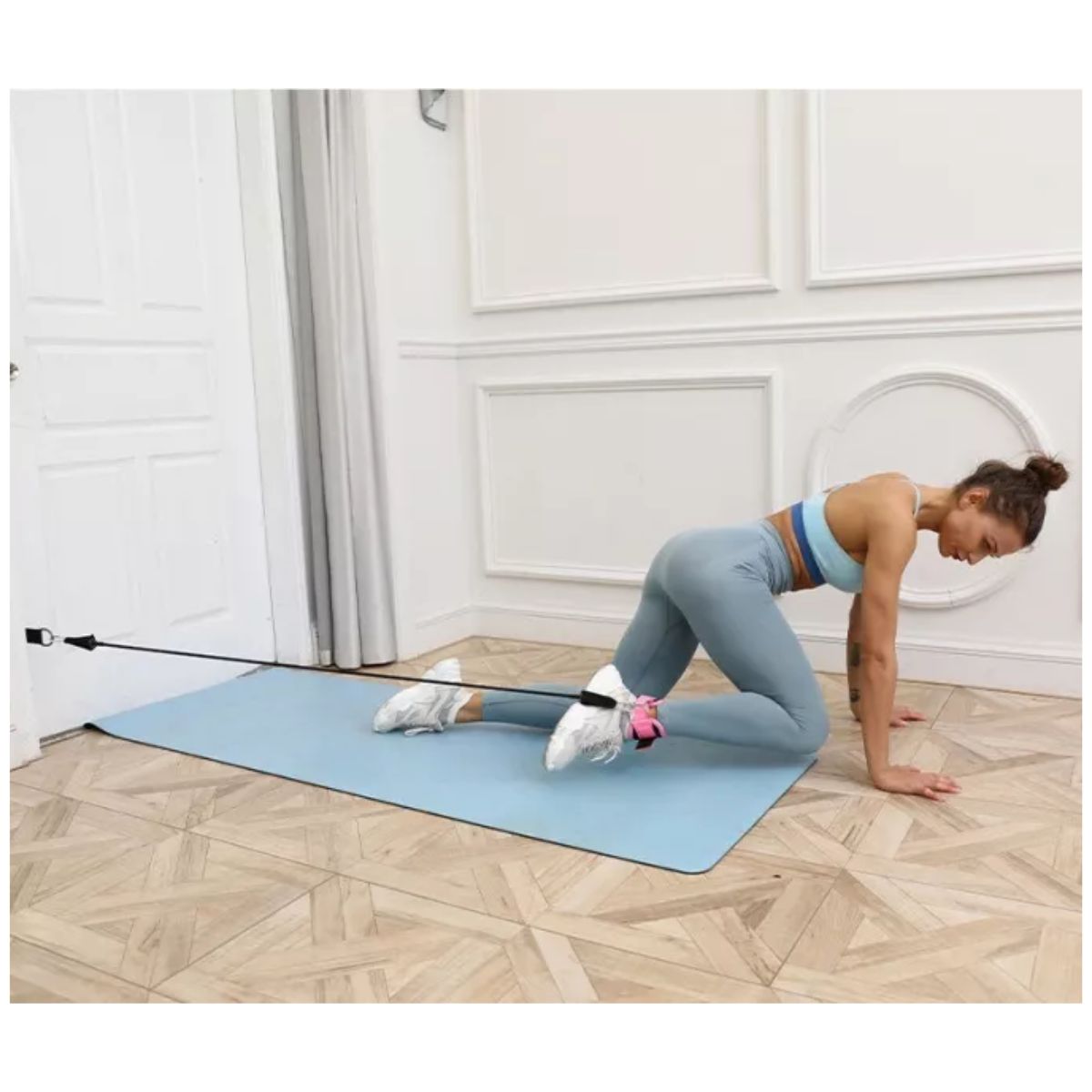 Grillete Para Tobillo Gym Entrenamiento De Glúteo 2 Pz ROSA 