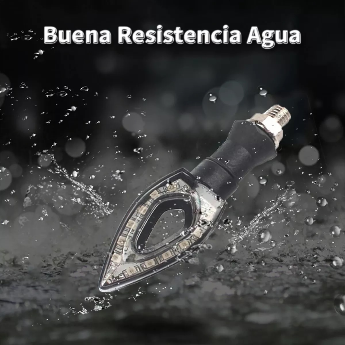 Par Luces Led Direccionales Moto Ahuecar Laterales 2pz  Rojo