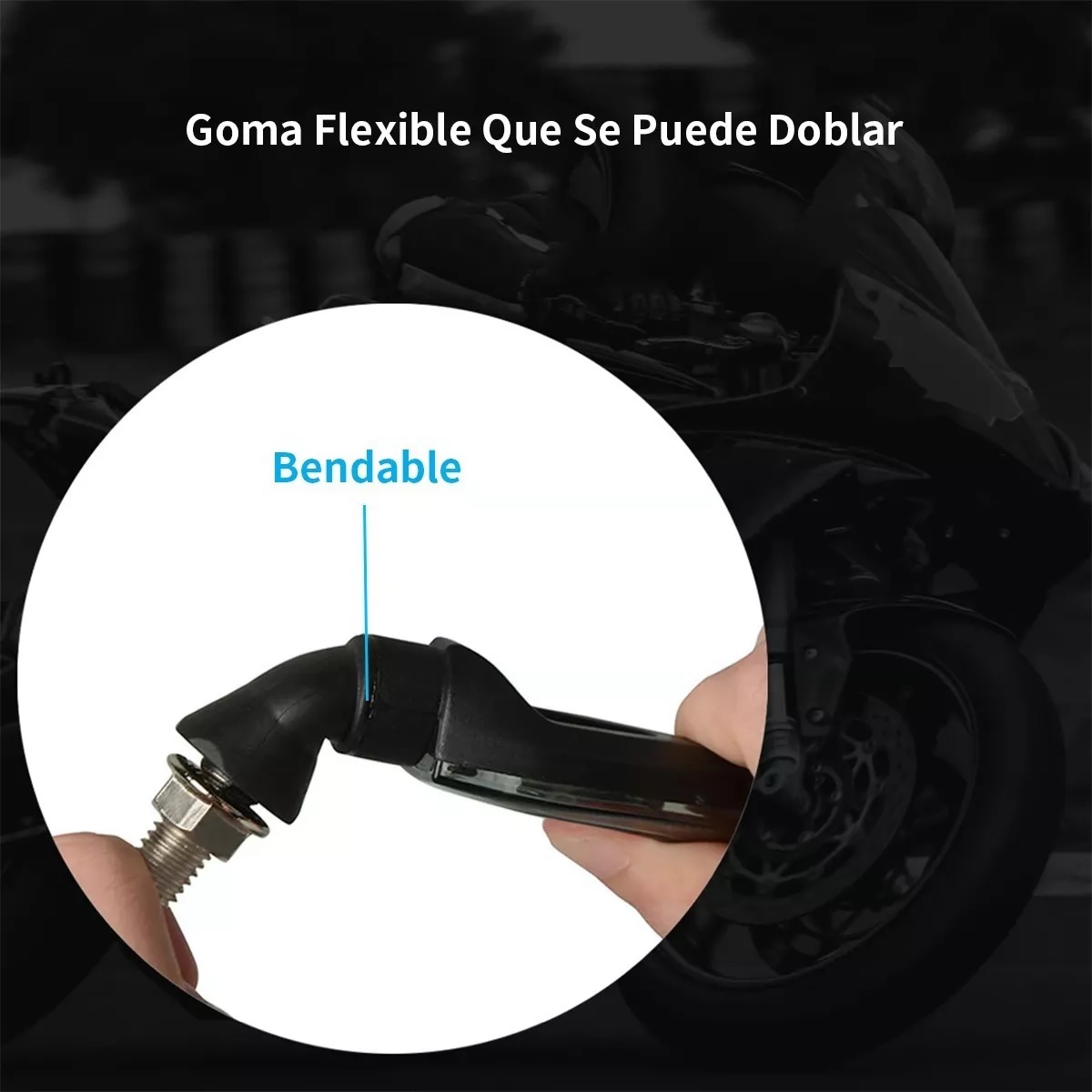 Par Luces Led Direccionales Moto Ahuecar Laterales 2pz  Rojo