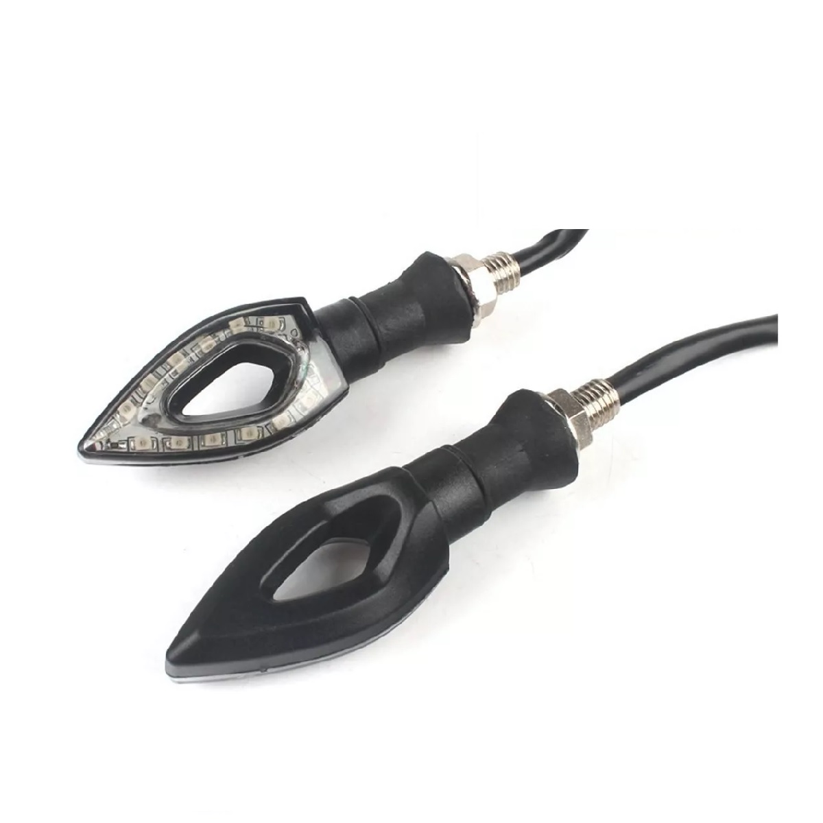 Par Luces Led Direccionales Moto Ahuecar Laterales 2pz Ambar