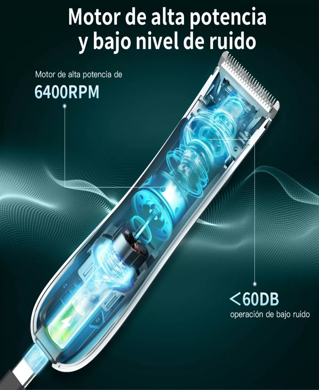 Rasuradora Eléctrica Recargable Corporal Zonas Intimas + Luz