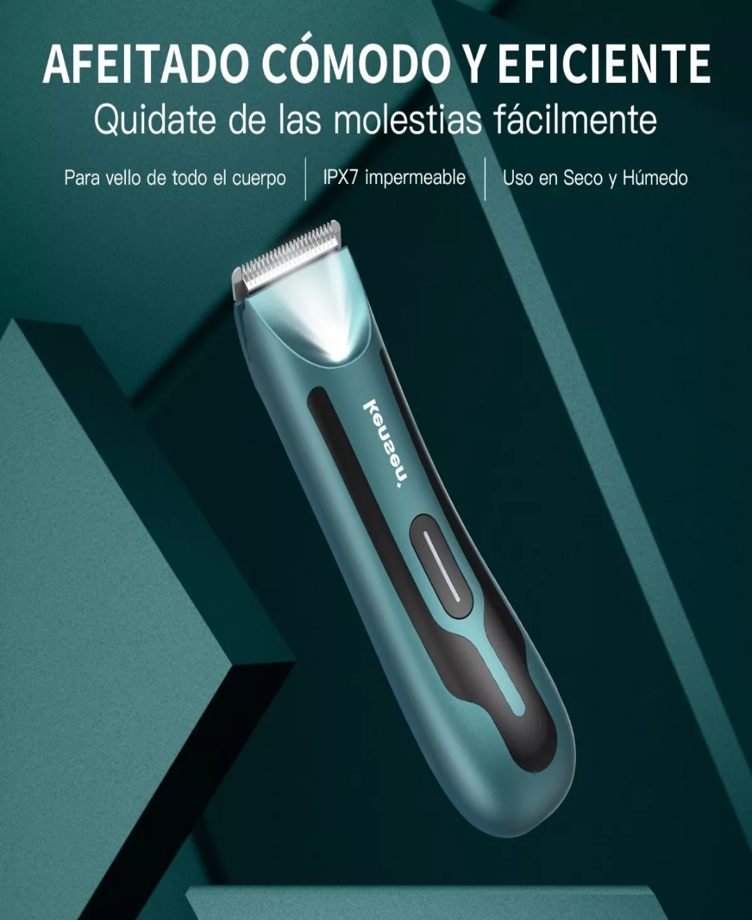 Rasuradora Eléctrica Recargable Corporal Zonas Intimas + Luz