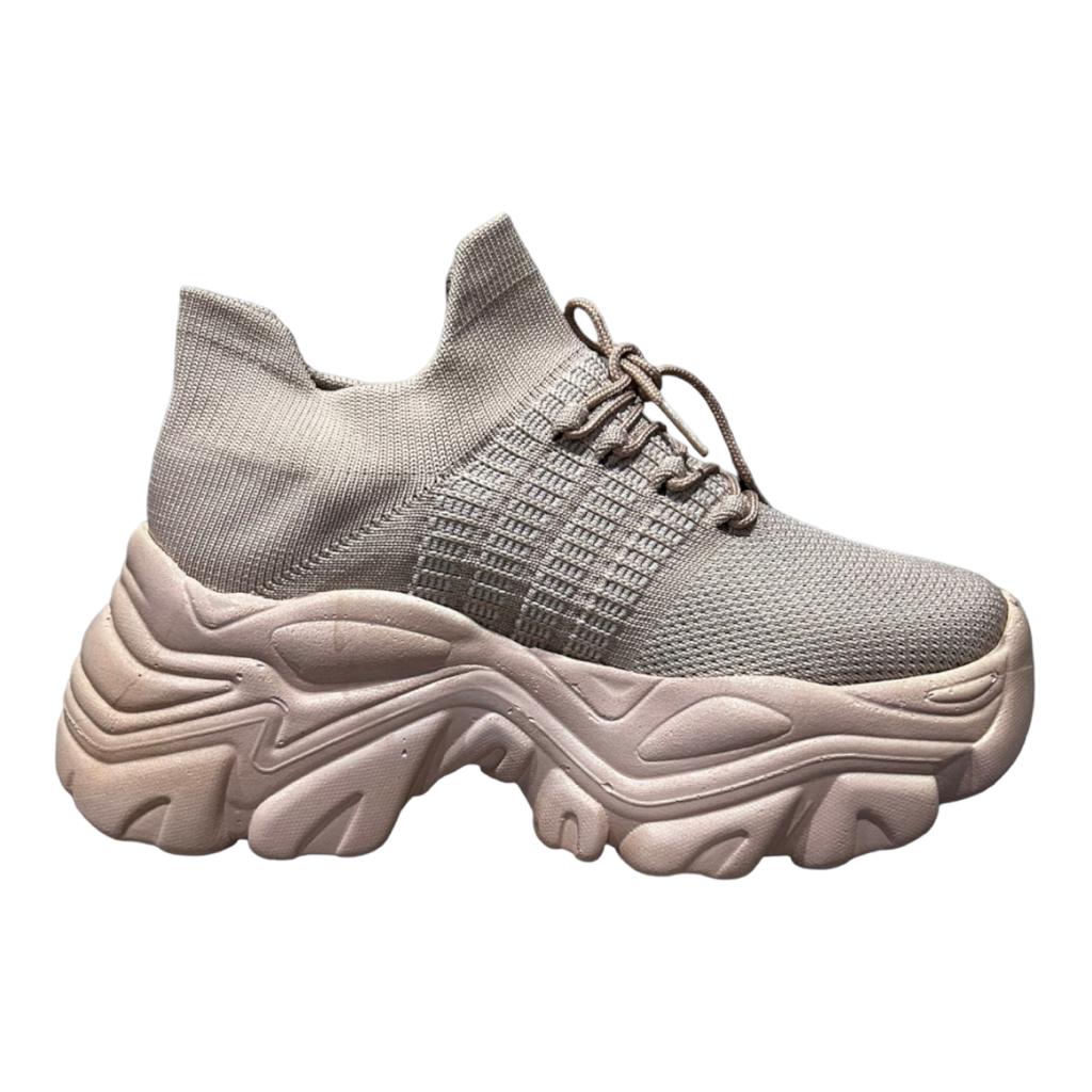 Tenis Sneakers rosa pastel De Plataforma Hurka