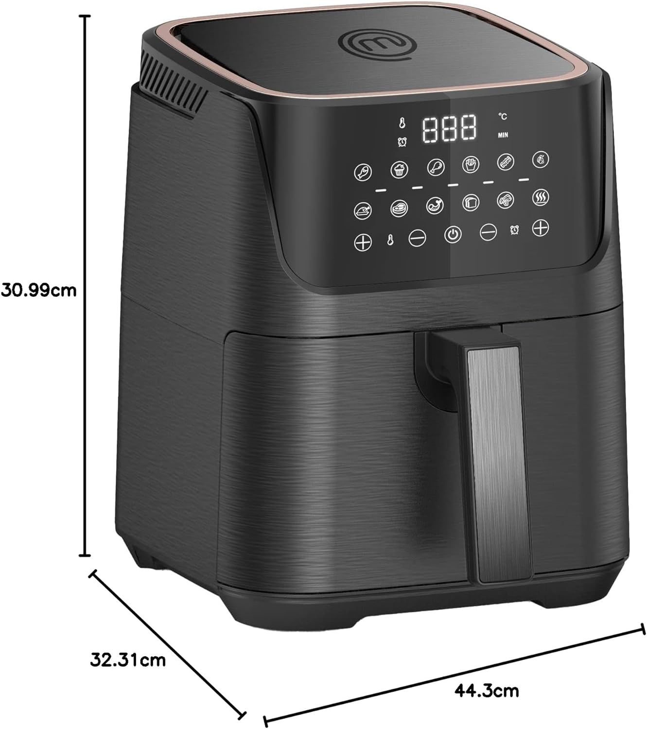 Freidora de aire Masterchef 3.5 litros negra MK-AF-35TM