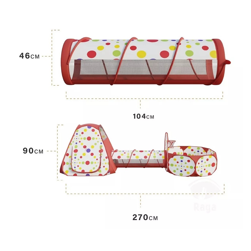 Tunel Alberca De Pelotas Gusano Casa De Niños Juegos Canasta