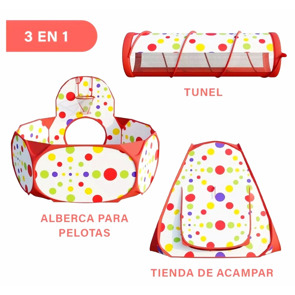 Tunel Alberca De Pelotas Gusano Casa De Niños Juegos Canasta