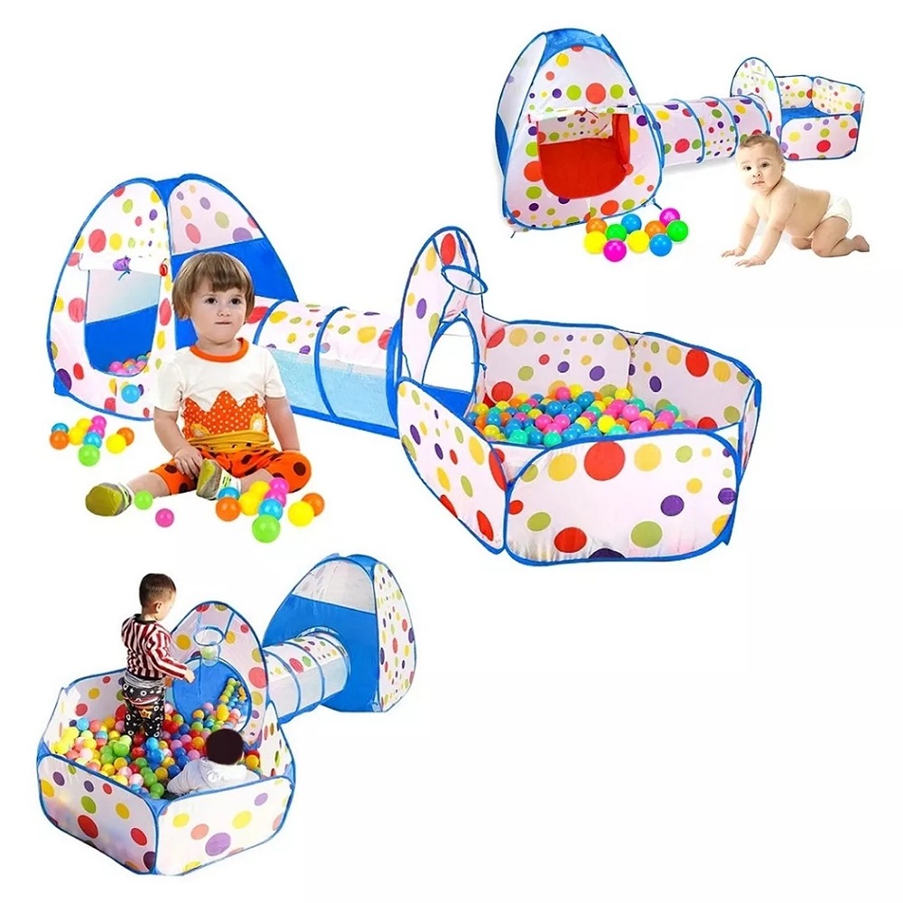 Tunel Alberca De Pelotas Gusano Casa De Niños Juegos Canasta