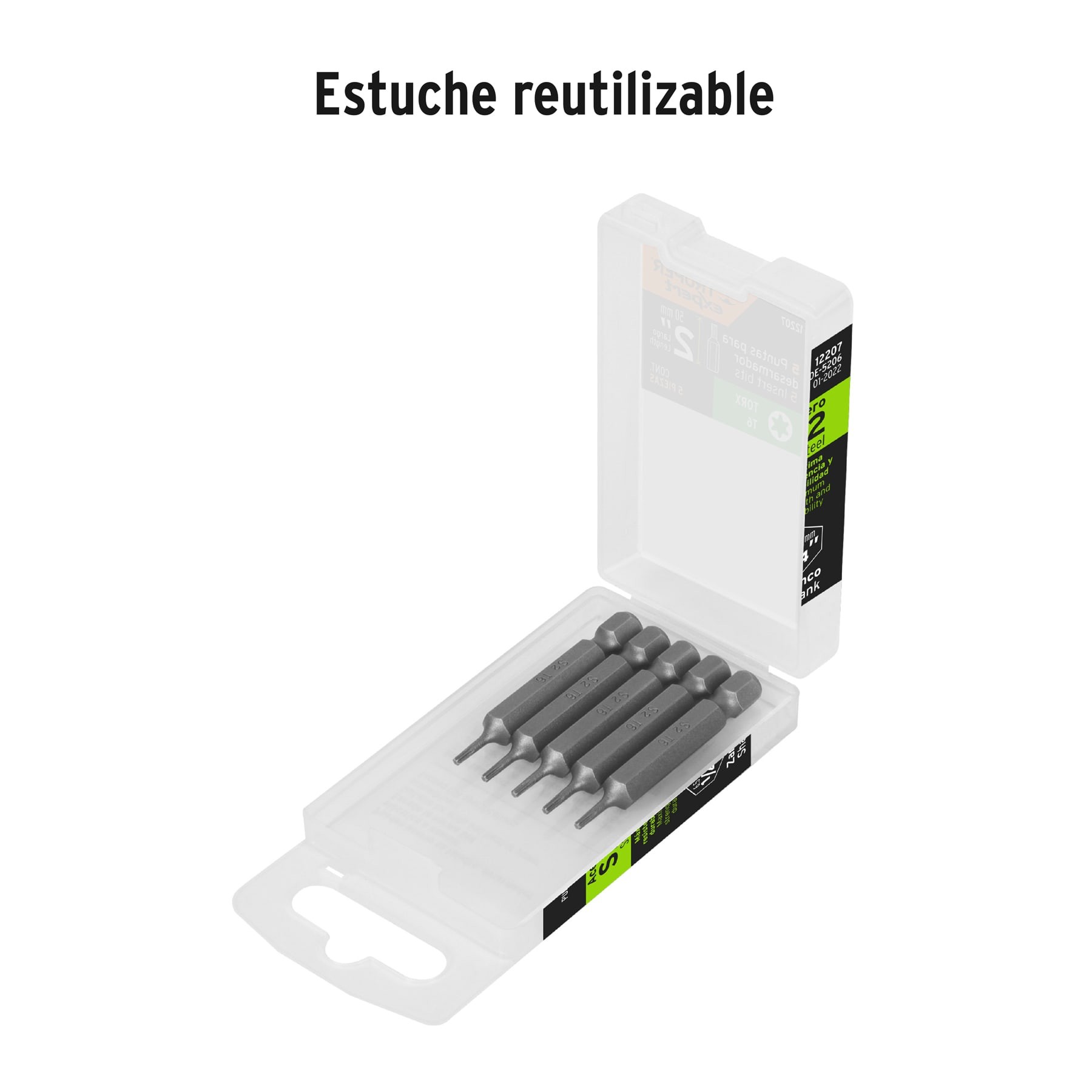 ESTUCHE CON 5 PUNTAS TORX T6 LARGO 2", TRUPER EXPERT 12207