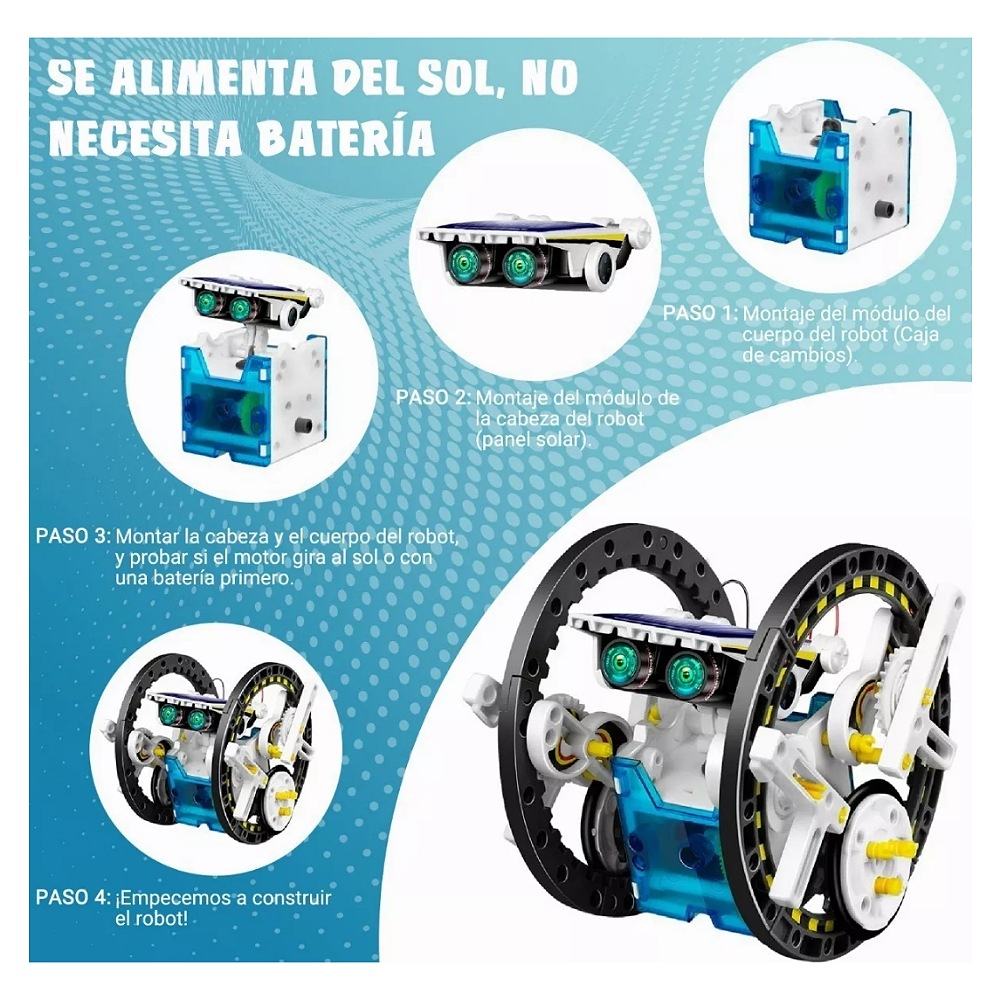 Juguete Educativo Robot Solar Regalo Para Niños 8 A 14 Años