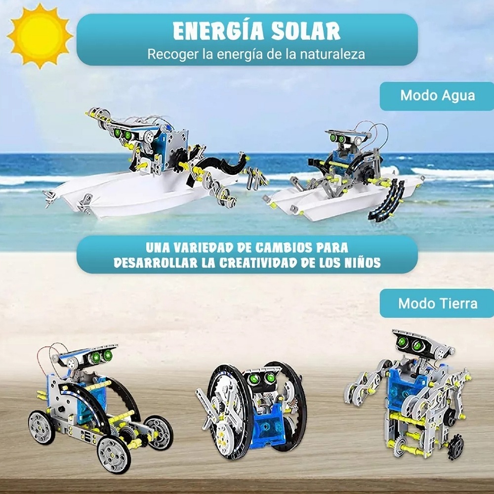 Juguete Educativo Robot Solar Regalo Para Niños 8 A 14 Años