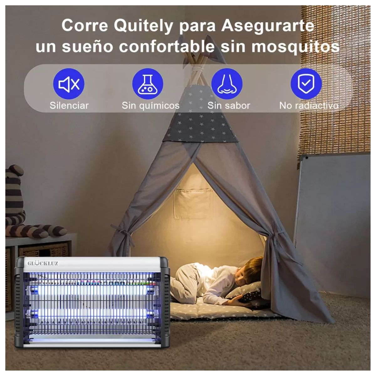 Lámpara Mata Mosquitos Eléctrico Matamoscas 20w, Negro