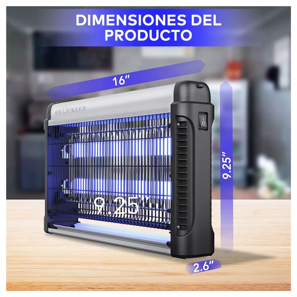 Lámpara Mata Mosquitos Eléctrico Matamoscas 20w, Negro