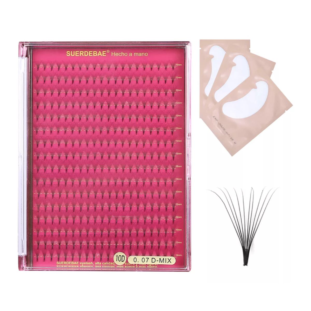 Extensión De Pestañas 10d 10-18 Mm Mix 0.07d 