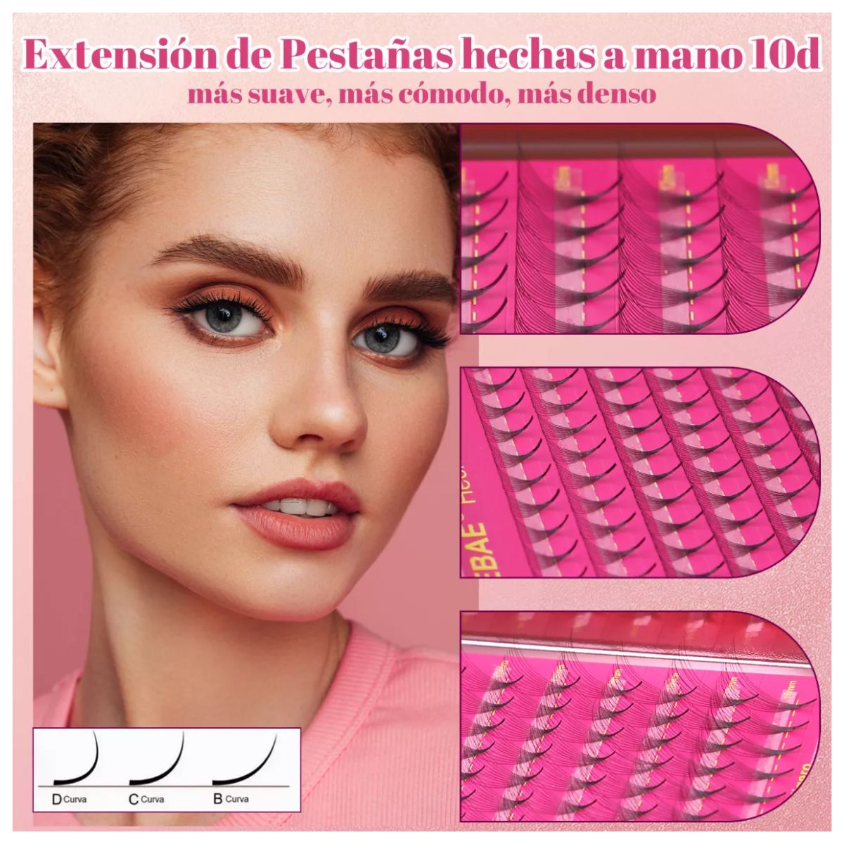 Extensión De Pestañas 10d 10-18 Mm Mix 0.07d 