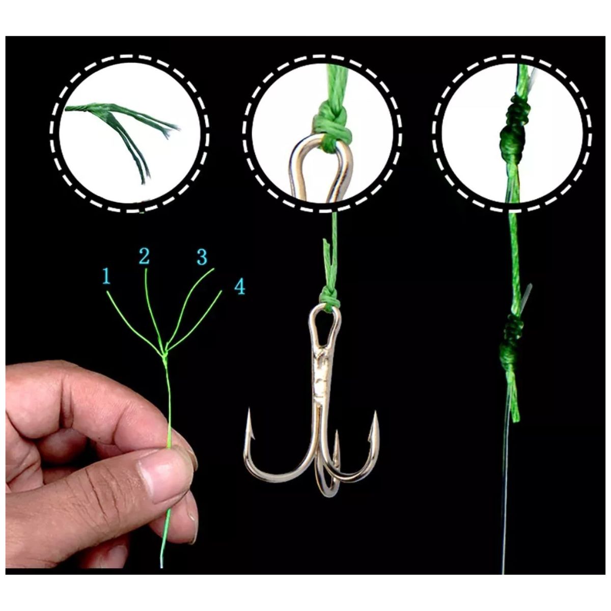 Línea Trenzada Cuerda Pesca Jof 1000 Mts Green 22 Libras verde