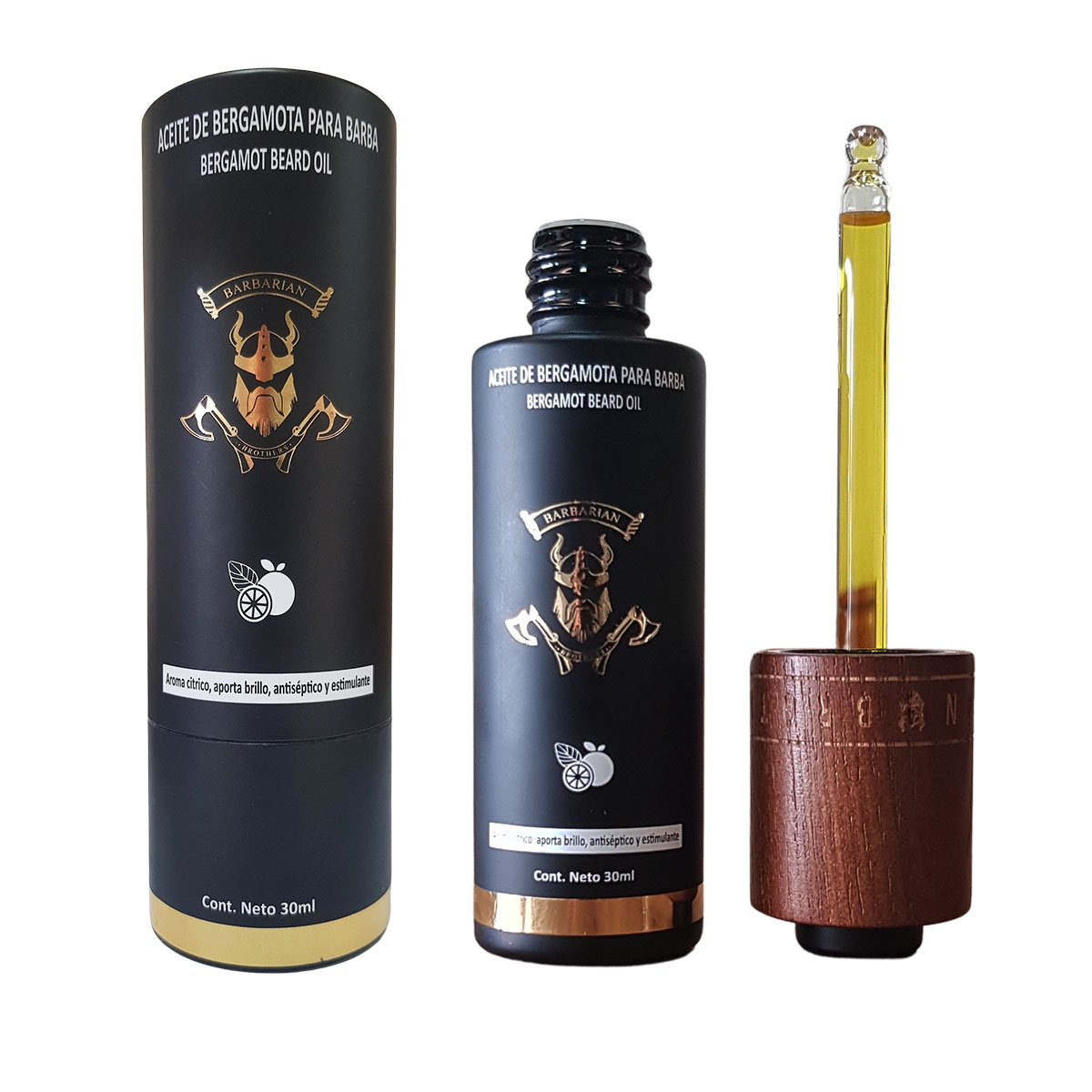 Aceite Para Barba Bergamota Concentrado 30ml