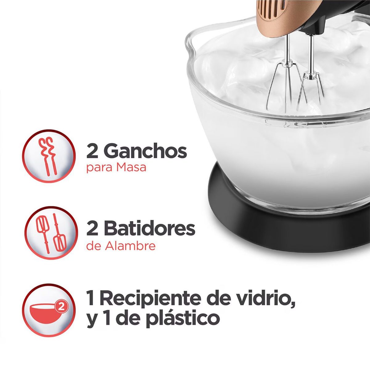 Batidora de Pedestal Black+Decker 5 velocidades negra MX900BC