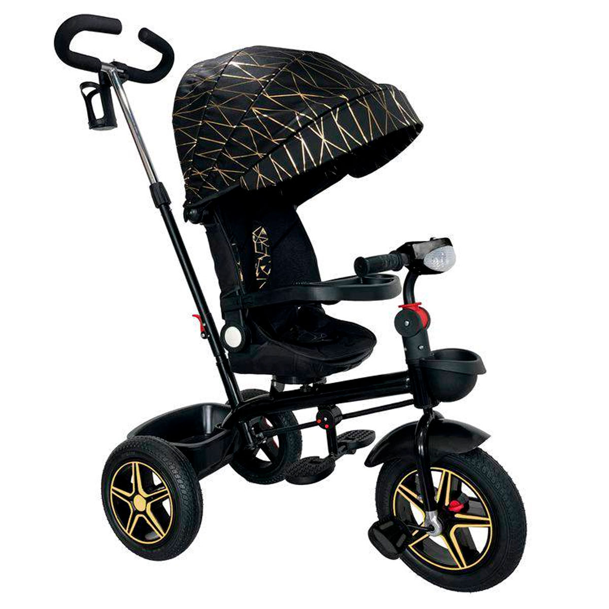 Triciclo Infantil Evolutivo Giratorio 360 para niños SG810 Negro
