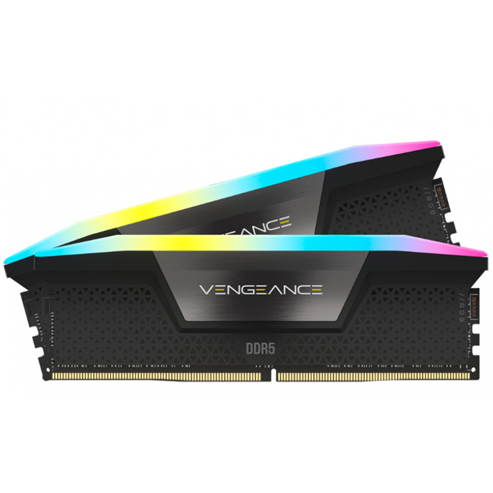 Memoria RAM DDR5 64GB 5200MT/s CORSAIR VENGEANCE RGB 2x32GB Negro CMH64GX5M2B5200C40 