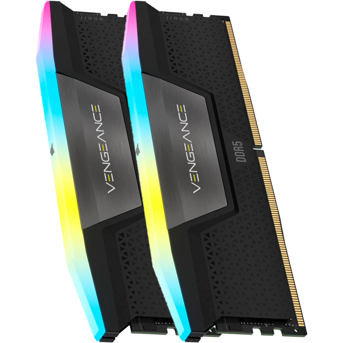 Memoria RAM DDR5 64GB 5200MT/s CORSAIR VENGEANCE RGB 2x32GB Negro CMH64GX5M2B5200C40 