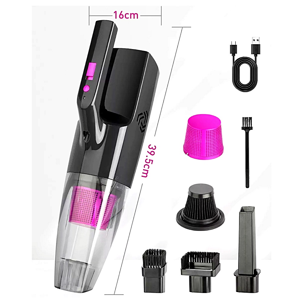 Aspirador De Mano Con Luz Led Aspirador De Coche 9000pa