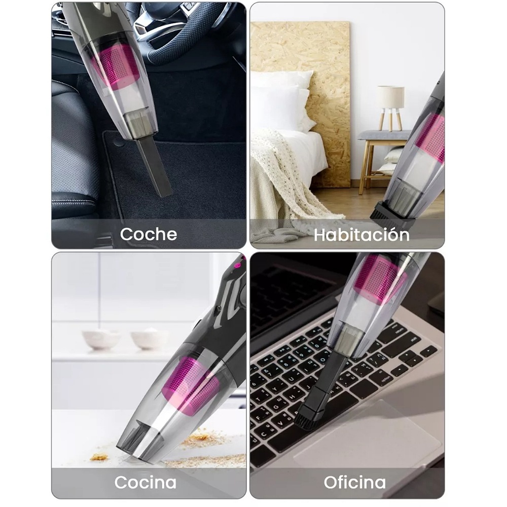 Aspirador De Mano Con Luz Led Aspirador De Coche 9000pa