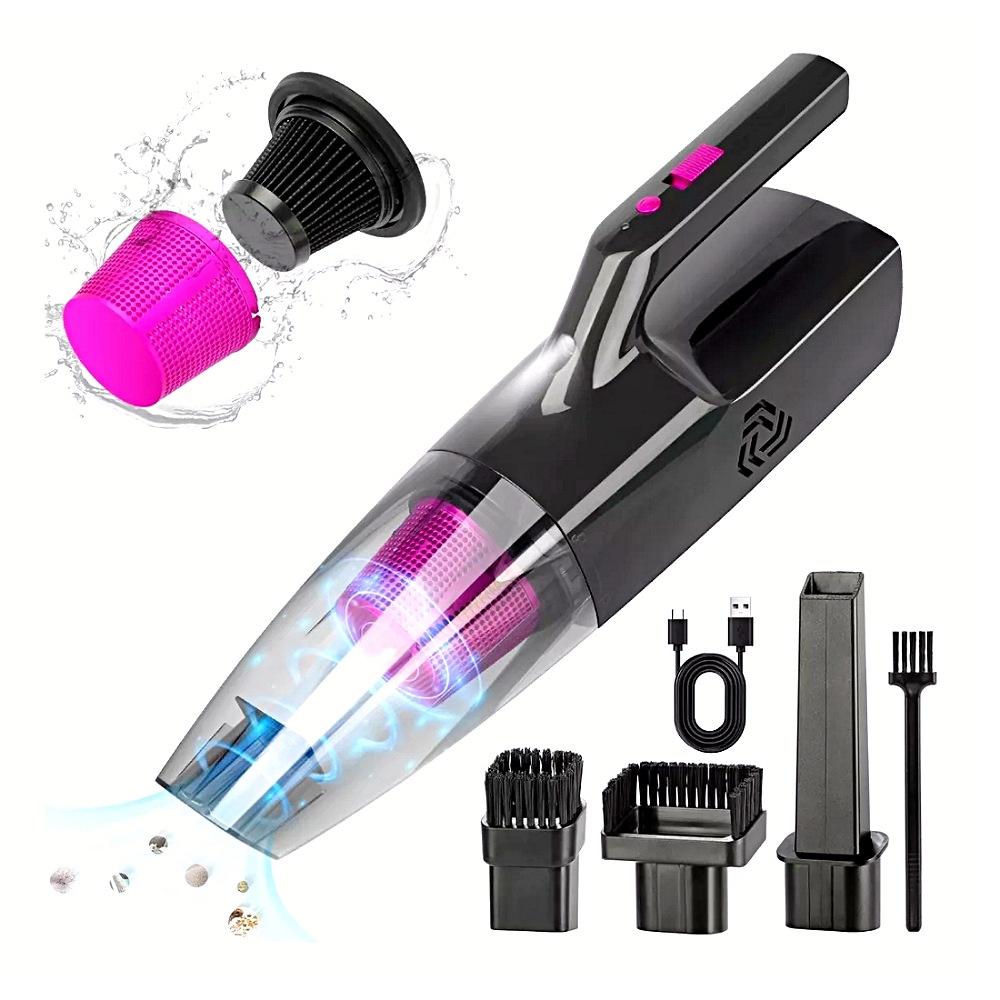 Aspirador De Mano Con Luz Led Aspirador De Coche 9000pa