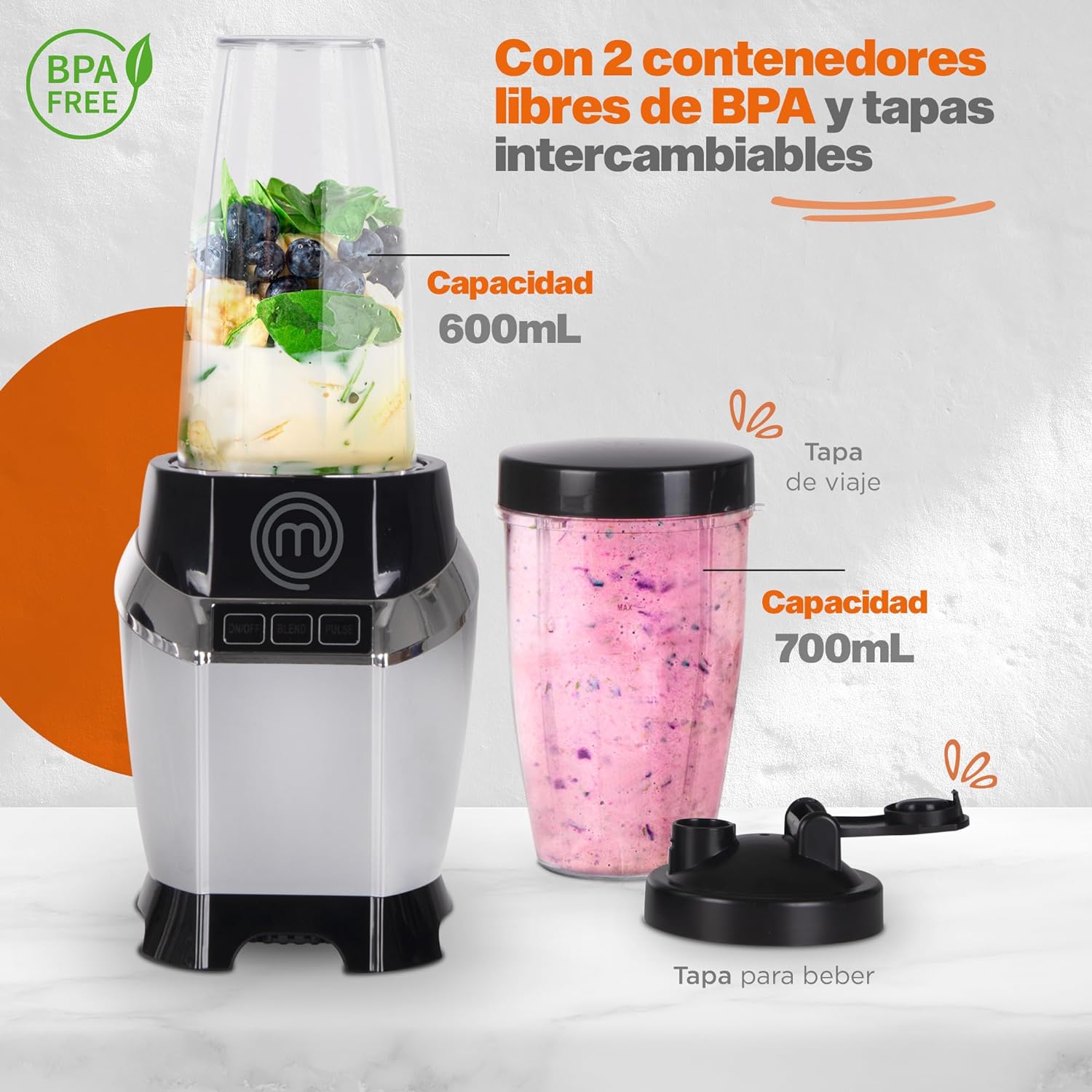 LICUADORA NINJA NUTRI PRO BULLET PROFESIONAL 2 VASO 2 TAPAS Ninja