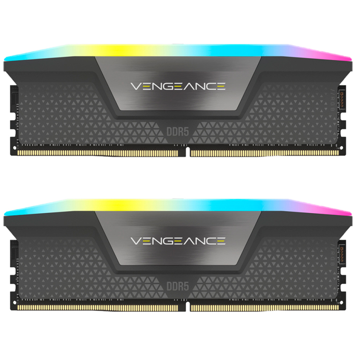 Memoria RAM DDR5 64GB 5200MT/s CORSAIR VENGEANCE RGB AMD EXPO 2x32GB Gris CMH64GX5M2B5200Z40K