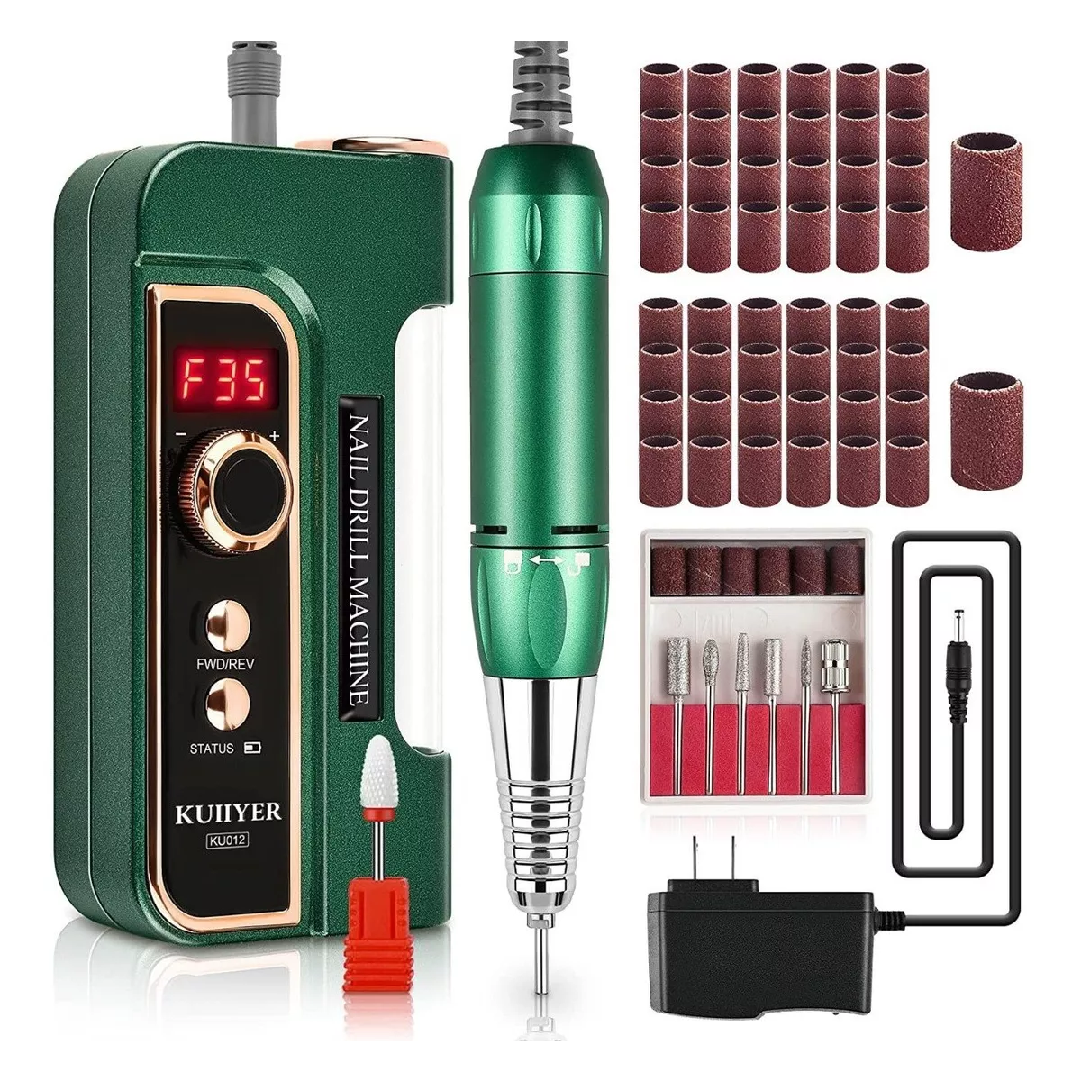 Kit Pulidor Esmeril Taladro Para Uñas Profesional 35000rpm