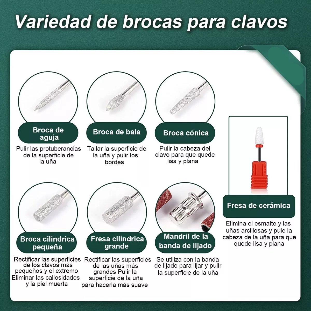 Kit Pulidor Esmeril Taladro Para Uñas Profesional 35000rpm