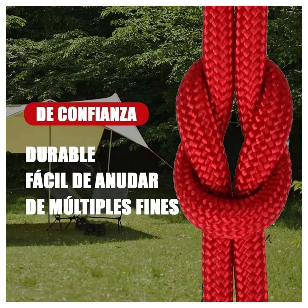 650 Paracord / Cuerda De Paracaídas - 9 Hilos 4mm 31m rojo
