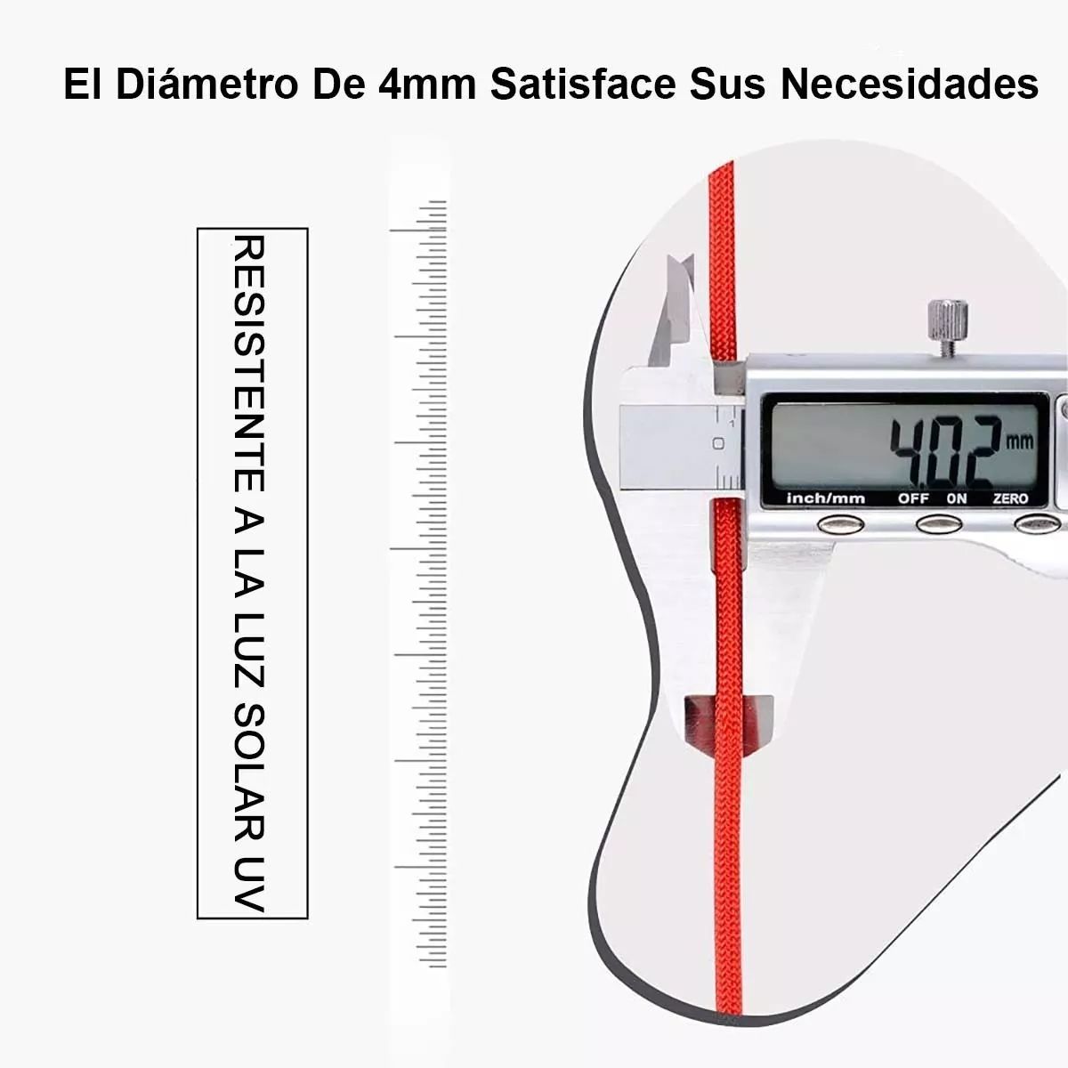 650 Paracord / Cuerda De Paracaídas - 9 Hilos 4mm 31m rojo