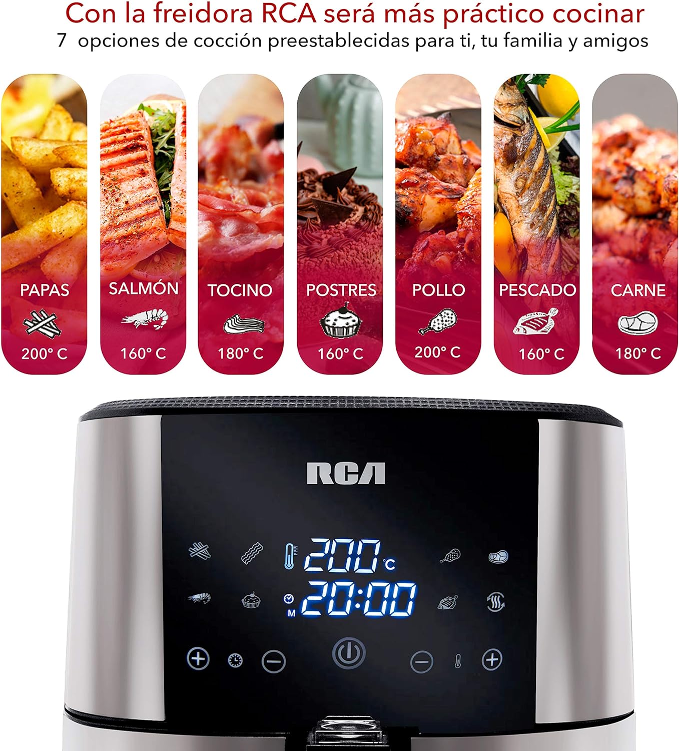 Freidora de Aire RCA 8 litros gris RC-107