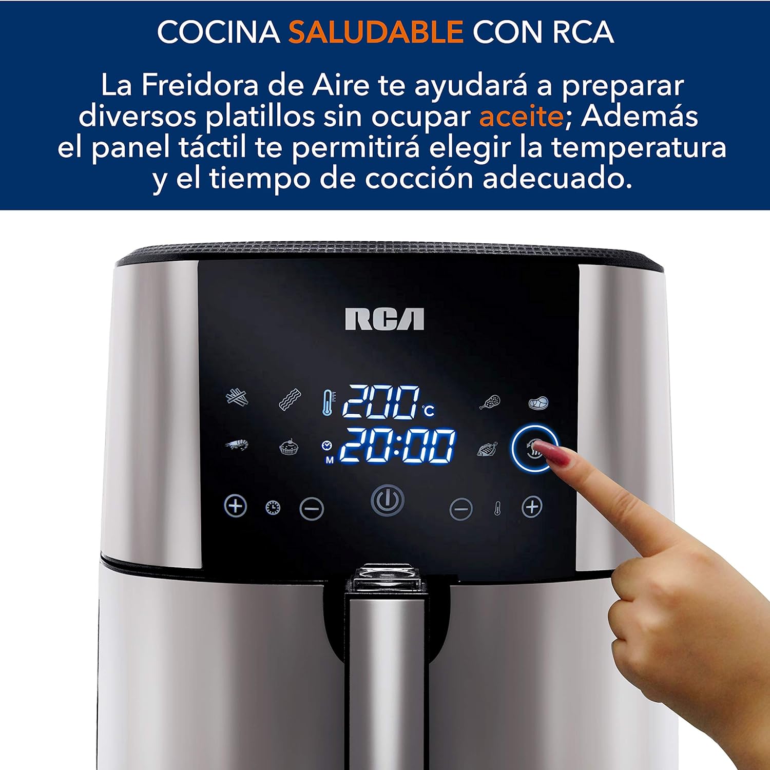 Freidora de Aire RCA 8 litros gris RC-107