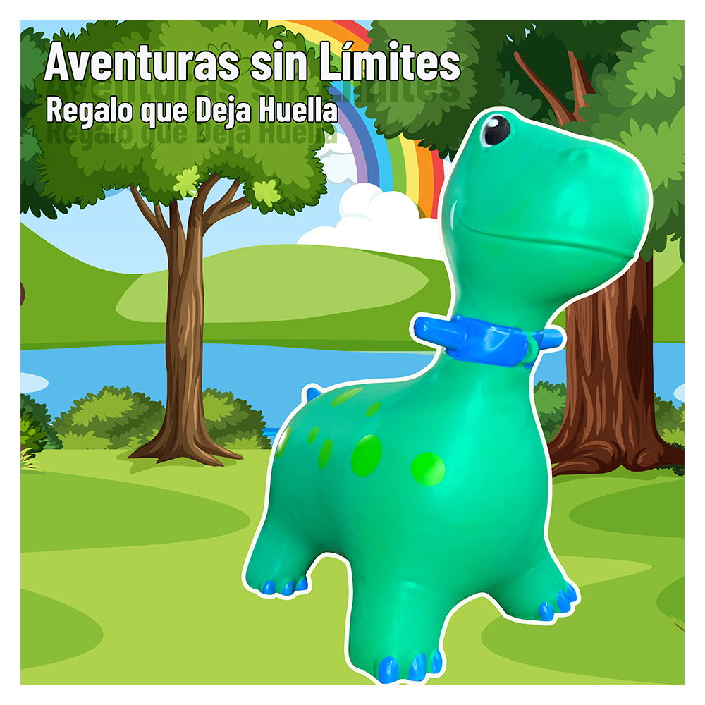 Montable Inflable Brincolin Ecobaby Original Dinosaurio Verde 