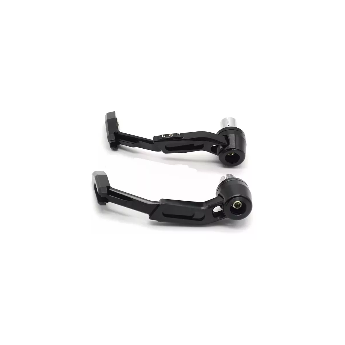 Par De Protector Palancas Manijas Aluminio Reforzado Moto Negro