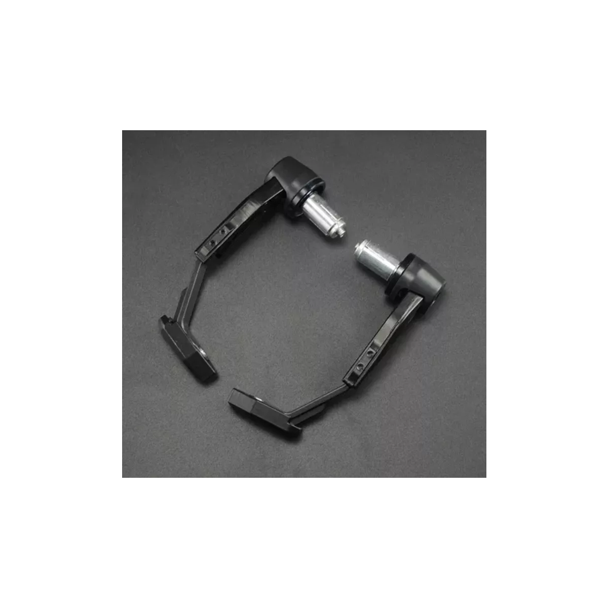 Par De Protector Palancas Manijas Aluminio Reforzado Moto Negro