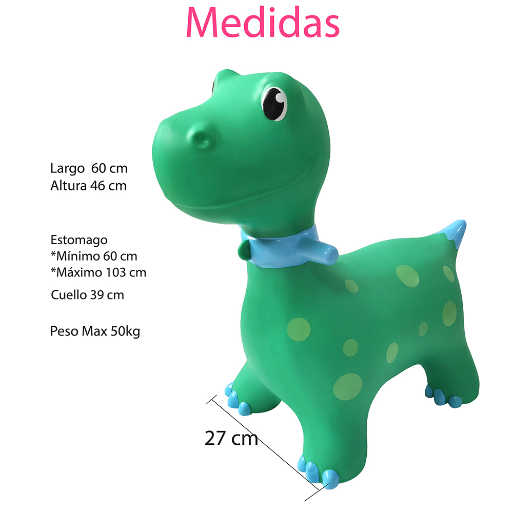 Montable Inflable Brincolin Ecobaby Original Dinosaurio Verde 