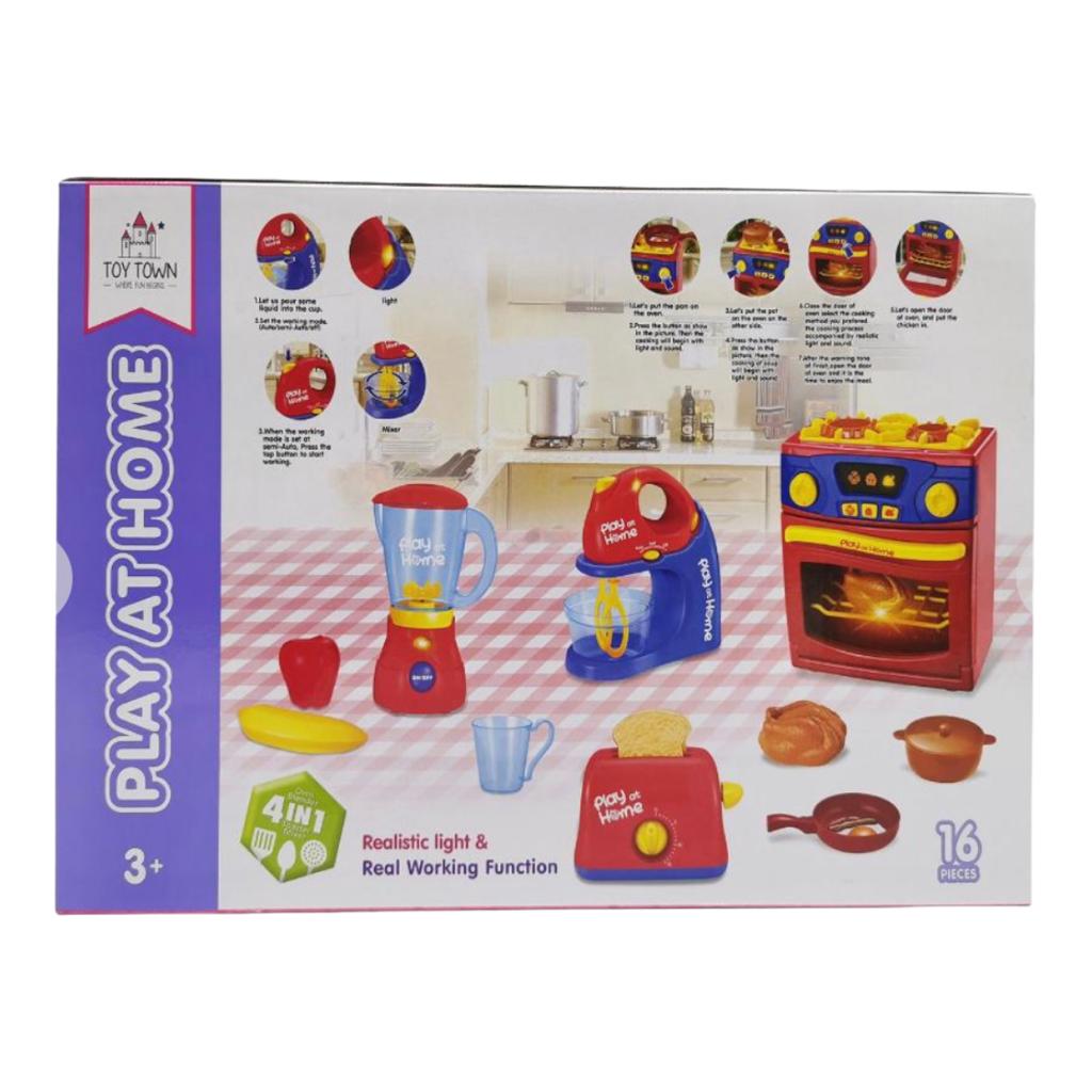 Set lavadora de juguete Toy Town 25 piezas con luz y sonido