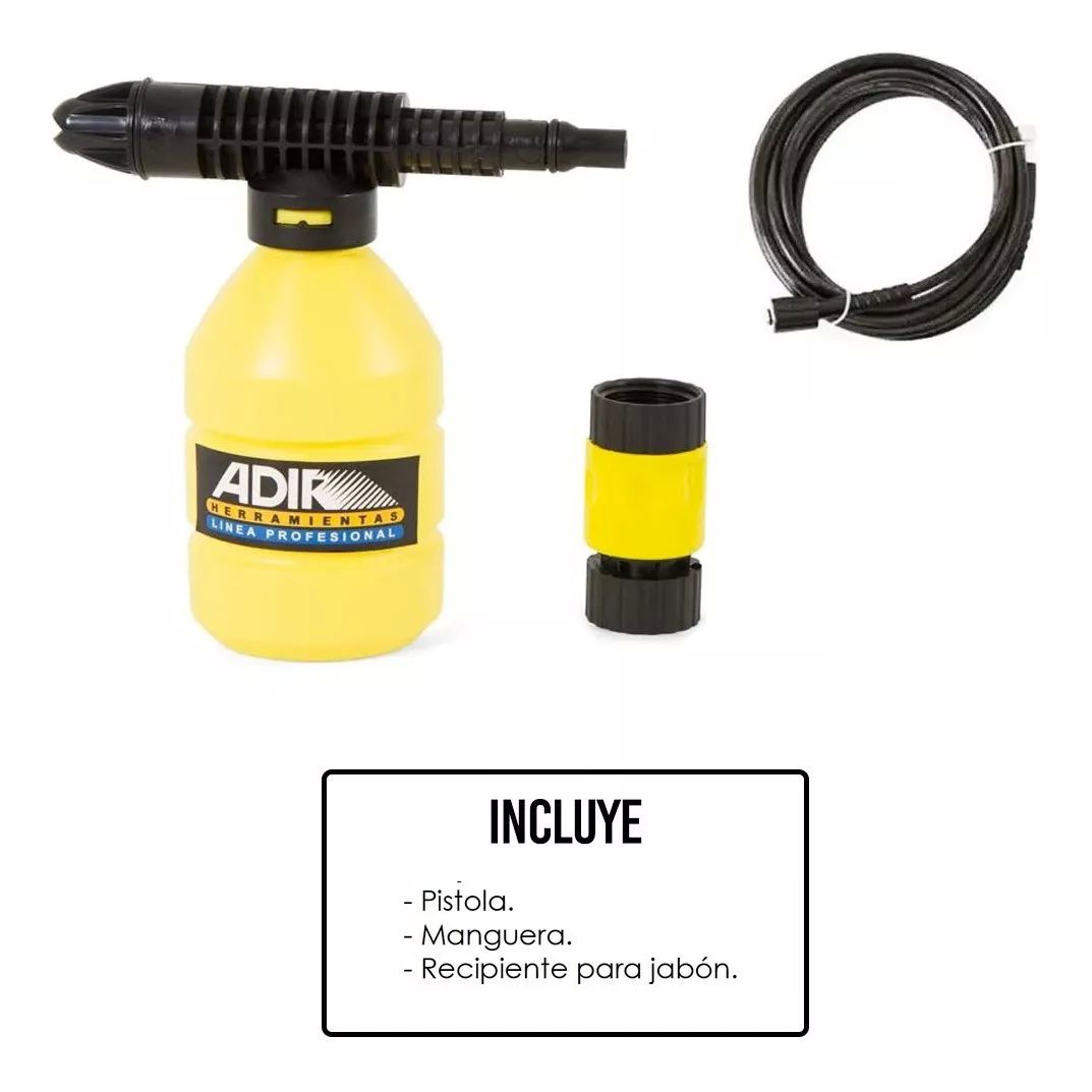 Hidrolavadora Alta Presión 2030 Psi Rebobinado Adir 410 Color Amarillo
