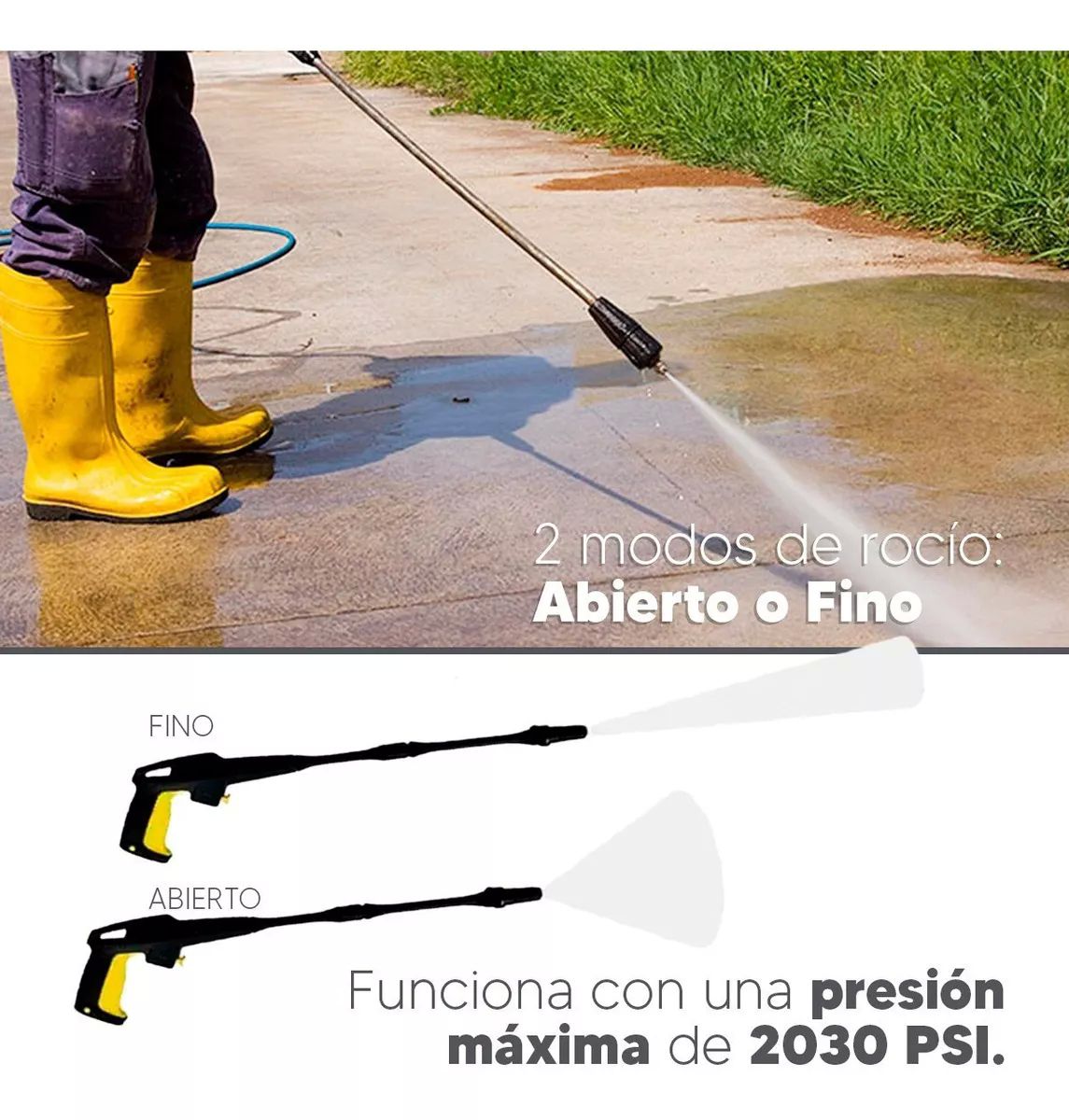 Hidrolavadora Alta Presión 2030 Psi Rebobinado Adir 410 Color Amarillo