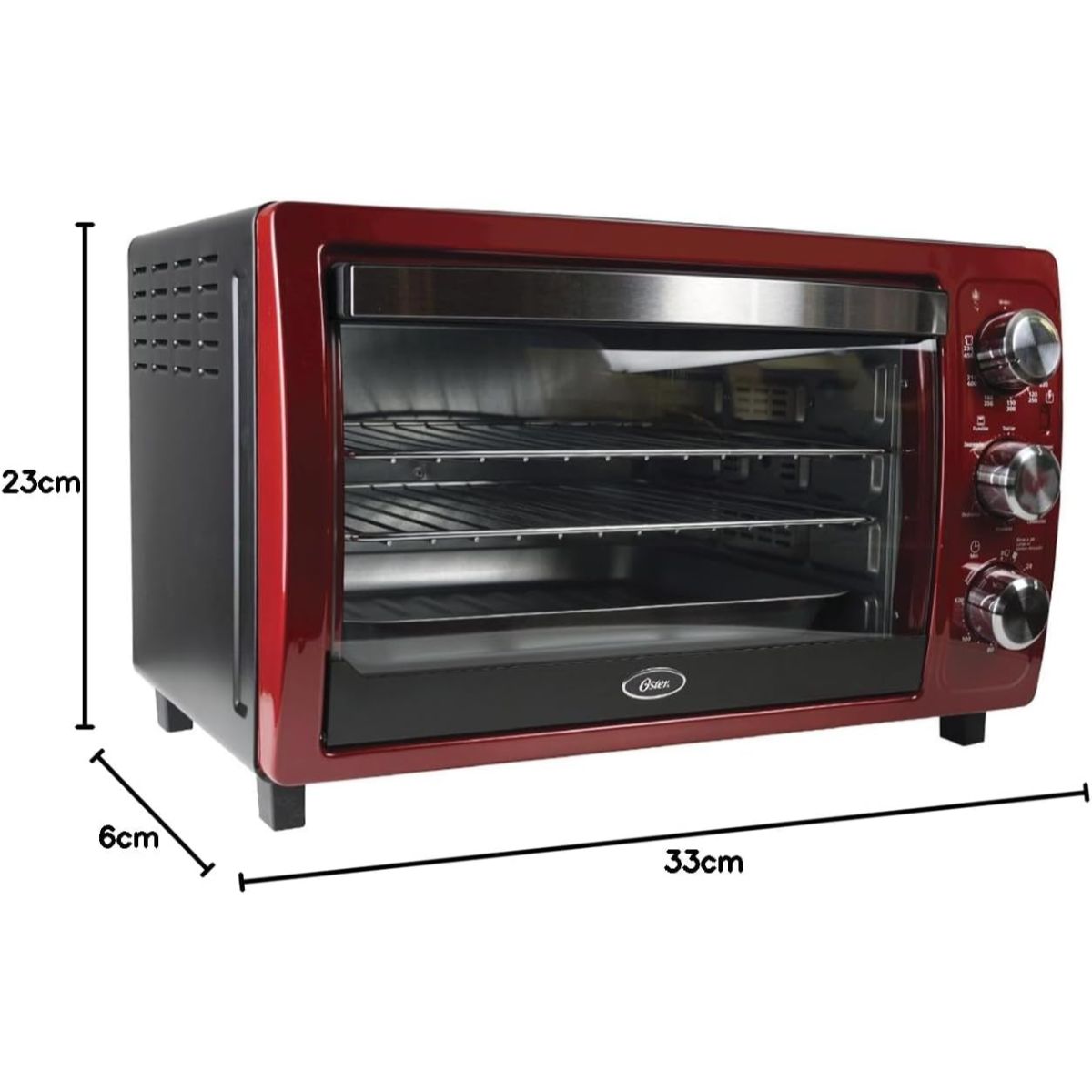 Horno Tostador Oster 32 litros Tecnología de calor por convección TSSTTV7132 roj