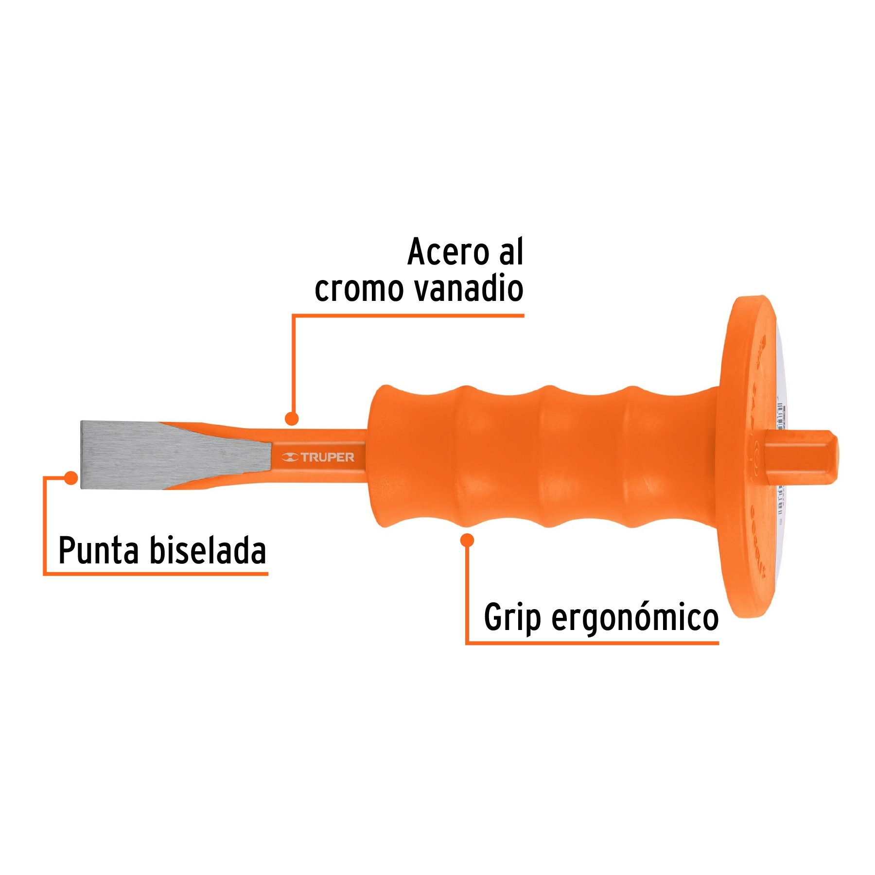 CINCEL DE CORTE FRÍO 3/4 X 8" CON GRIP, TRUPER 12278