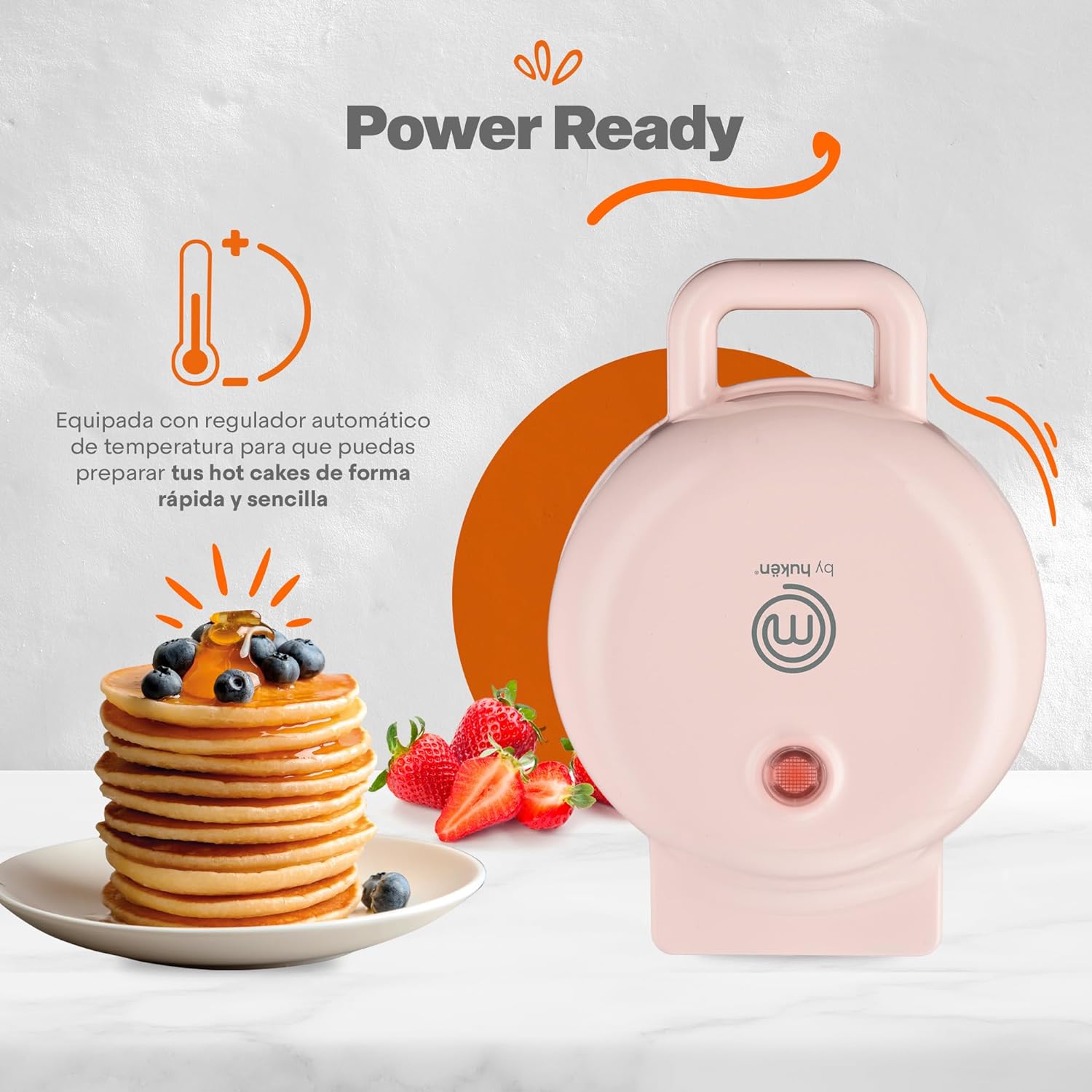 Máquina para Hotcakes Masterchef rosa MK-HC-1Pink