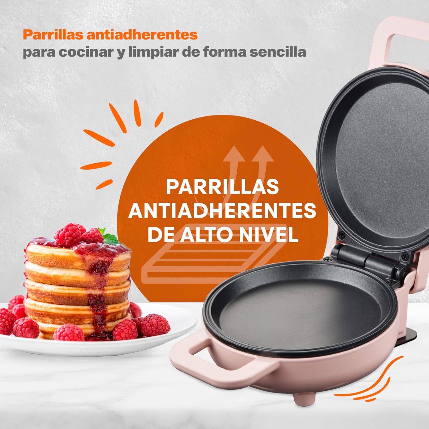 Máquina para Hotcakes Masterchef rosa MK-HC-1Pink
